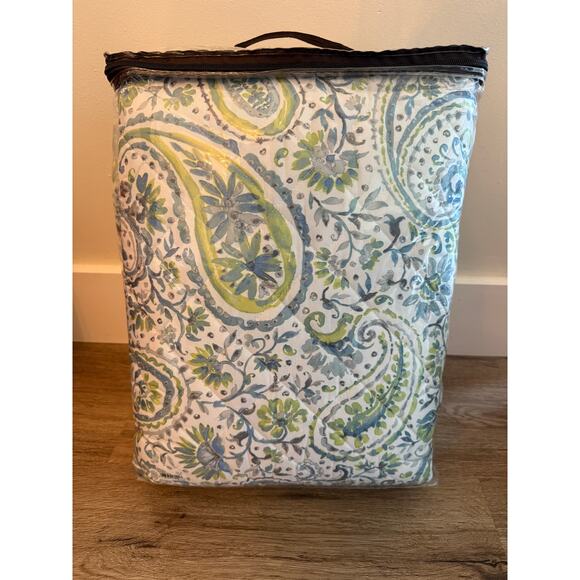 Chelsea Square Aqua Paisley Full/Queen Quilt Set - Picture 3 of 3